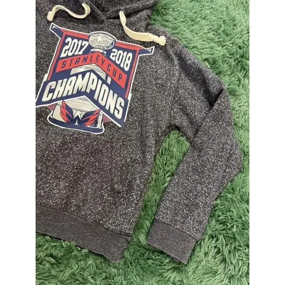 Washington Capitals 2017-2018 Stanley Cup Champions Hoodie Sweatshirt Size S - Picture 4 of 7